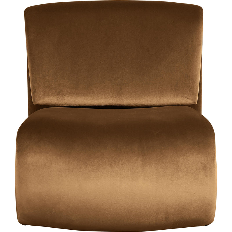 Meridian Nouveau Saddle Velvet Accent Chair IMAGE 3