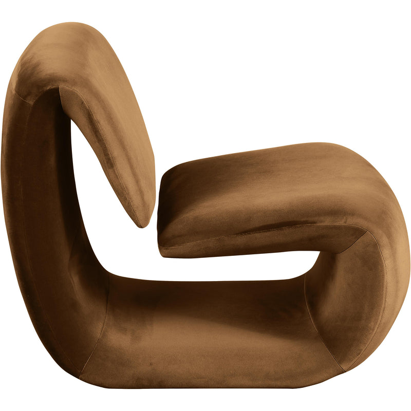 Meridian Nouveau Saddle Velvet Accent Chair IMAGE 4