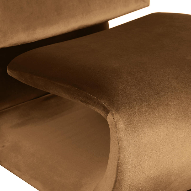 Meridian Nouveau Saddle Velvet Accent Chair IMAGE 7