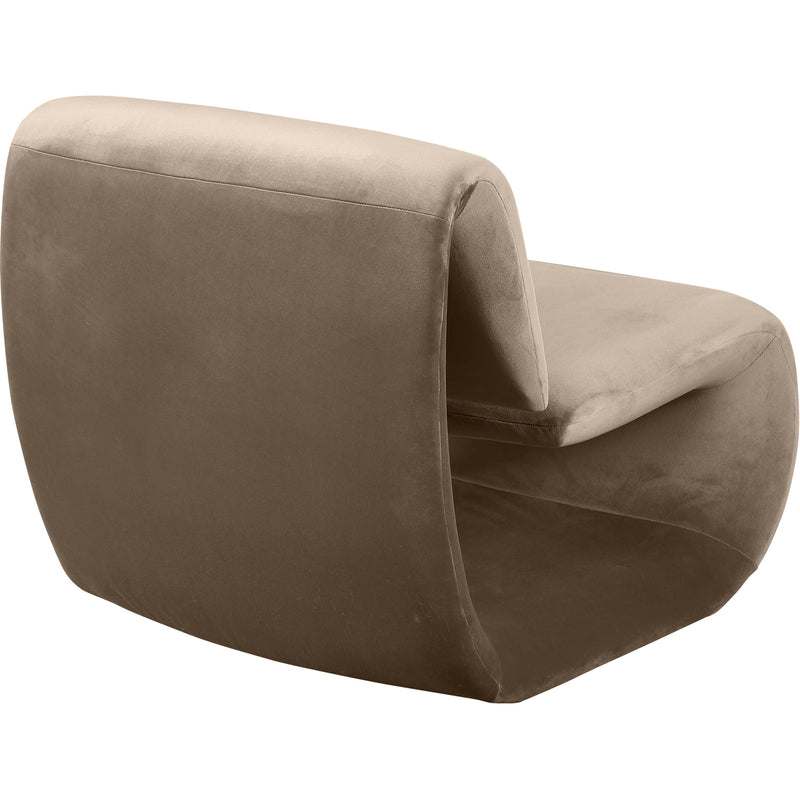 Meridian Nouveau Taupe Velvet Accent Chair IMAGE 6