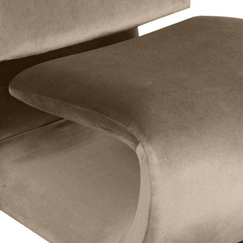 Meridian Nouveau Taupe Velvet Accent Chair IMAGE 7