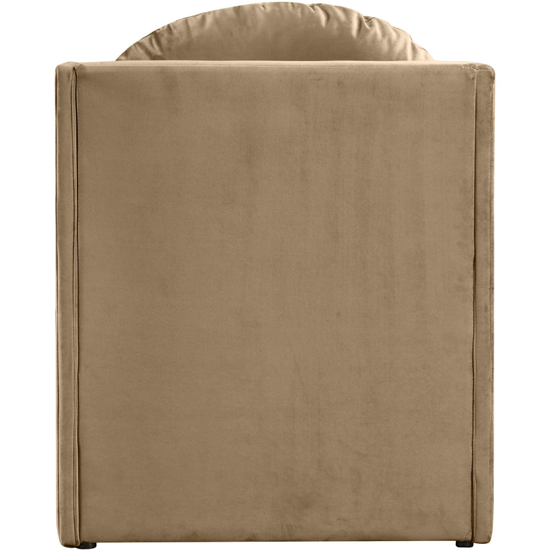 Meridian Sigma Beige Velvet Accent Chair IMAGE 5
