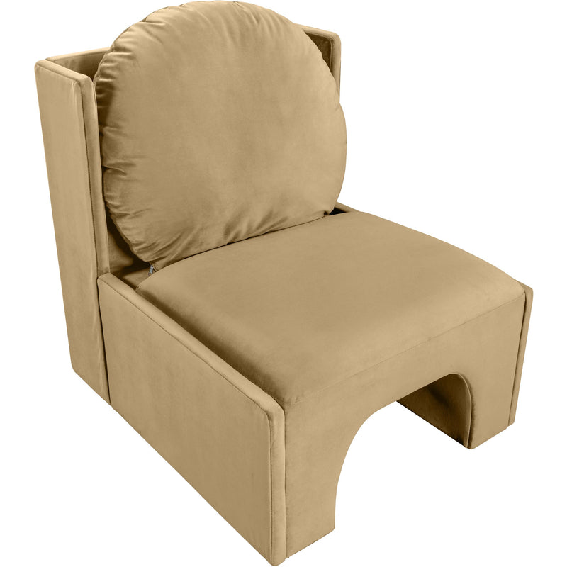 Meridian Sigma Camel Velvet Accent Chair IMAGE 6