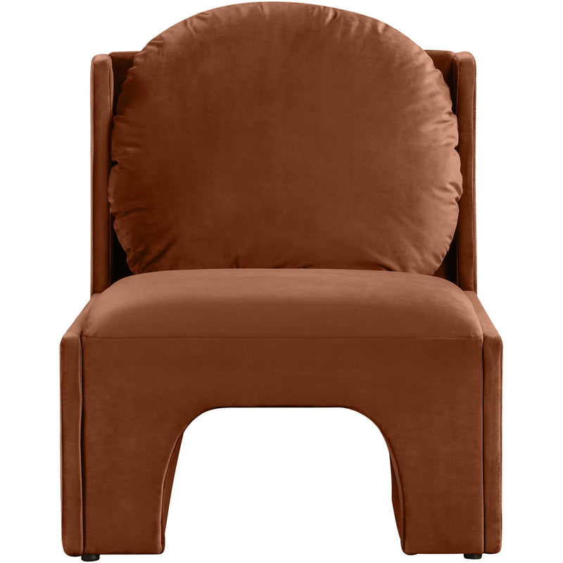 Meridian Sigma Cognac Velvet Accent Chair IMAGE 3