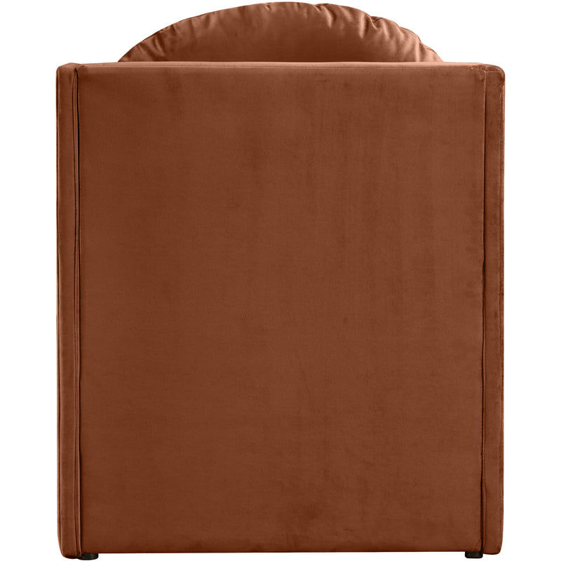 Meridian Sigma Cognac Velvet Accent Chair IMAGE 5