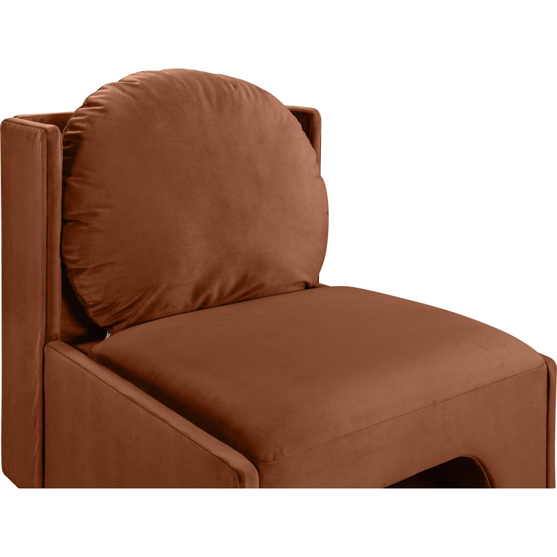 Meridian Sigma Cognac Velvet Accent Chair IMAGE 7