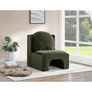 Meridian Sigma Green Velvet Accent Chair IMAGE 2