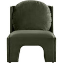 Meridian Sigma Green Velvet Accent Chair IMAGE 3