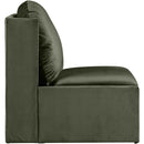 Meridian Sigma Green Velvet Accent Chair IMAGE 4
