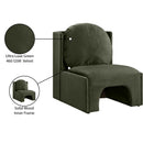 Meridian Sigma Green Velvet Accent Chair IMAGE 9