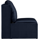 Meridian Sigma Navy Velvet Accent Chair IMAGE 4