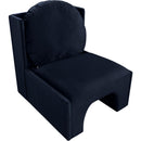 Meridian Sigma Navy Velvet Accent Chair IMAGE 6