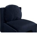 Meridian Sigma Navy Velvet Accent Chair IMAGE 7