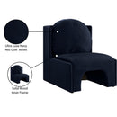 Meridian Sigma Navy Velvet Accent Chair IMAGE 9