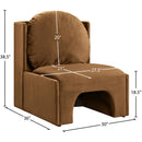 Meridian Sigma Saddle Velvet Accent Chair IMAGE 8