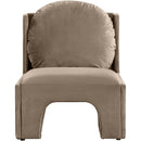 Meridian Sigma Taupe Velvet Accent Chair IMAGE 3