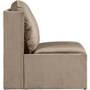 Meridian Sigma Taupe Velvet Accent Chair IMAGE 4