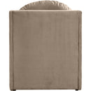 Meridian Sigma Taupe Velvet Accent Chair IMAGE 5