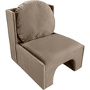 Meridian Sigma Taupe Velvet Accent Chair IMAGE 6
