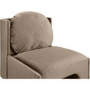 Meridian Sigma Taupe Velvet Accent Chair IMAGE 7