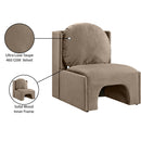 Meridian Sigma Taupe Velvet Accent Chair IMAGE 9