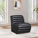 Meridian Vega Black Vegan Leather Accent Chair IMAGE 2
