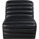 Meridian Vega Black Vegan Leather Accent Chair IMAGE 3