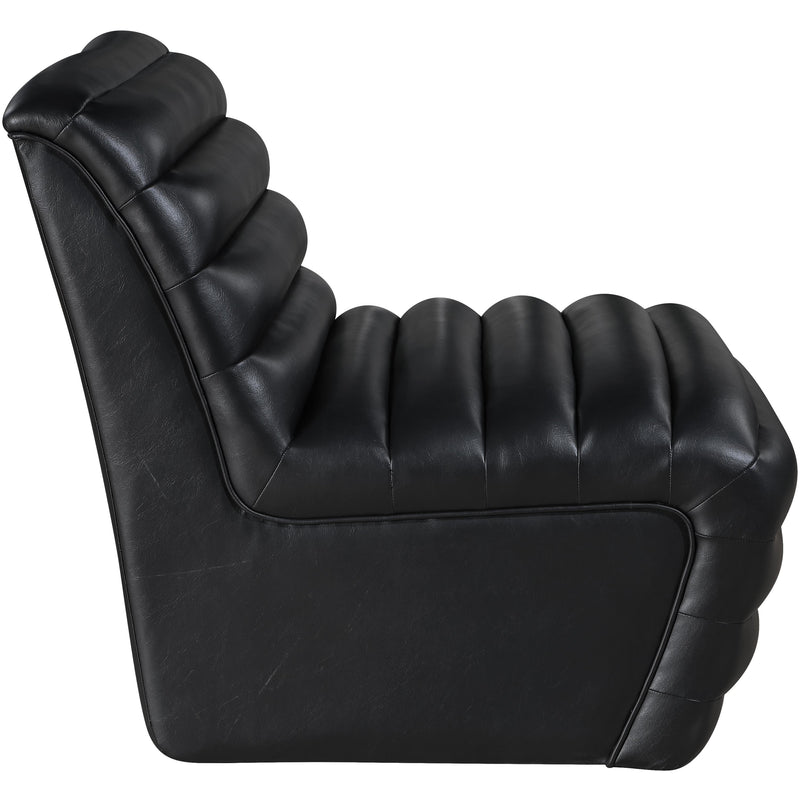 Meridian Vega Black Vegan Leather Accent Chair IMAGE 4