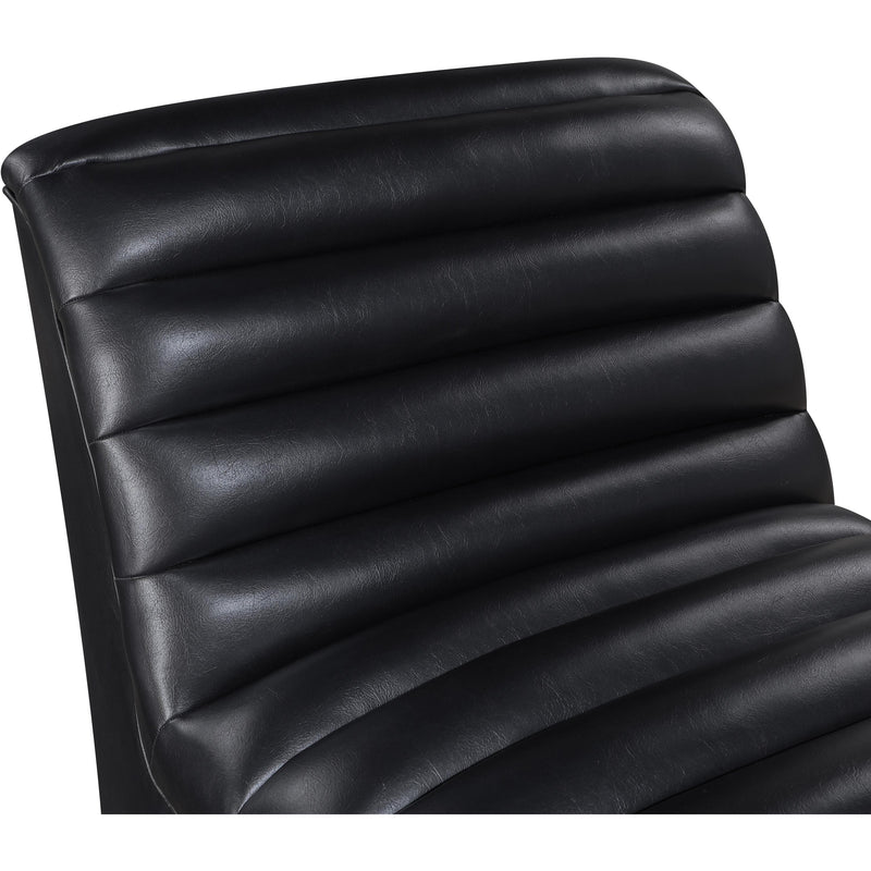 Meridian Vega Black Vegan Leather Accent Chair IMAGE 7