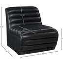 Meridian Vega Black Vegan Leather Accent Chair IMAGE 8