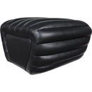 Meridian Vega Black Vegan Leather Ottoman IMAGE 4