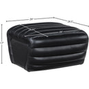 Meridian Vega Black Vegan Leather Ottoman IMAGE 6