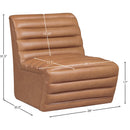 Meridian Vega Cognac Vegan Leather Accent Chair IMAGE 8