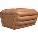 Meridian Vega Cognac Vegan Leather Ottoman IMAGE 4