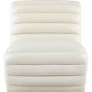 Meridian Vega Cream Vegan Leather Accent Chair IMAGE 3