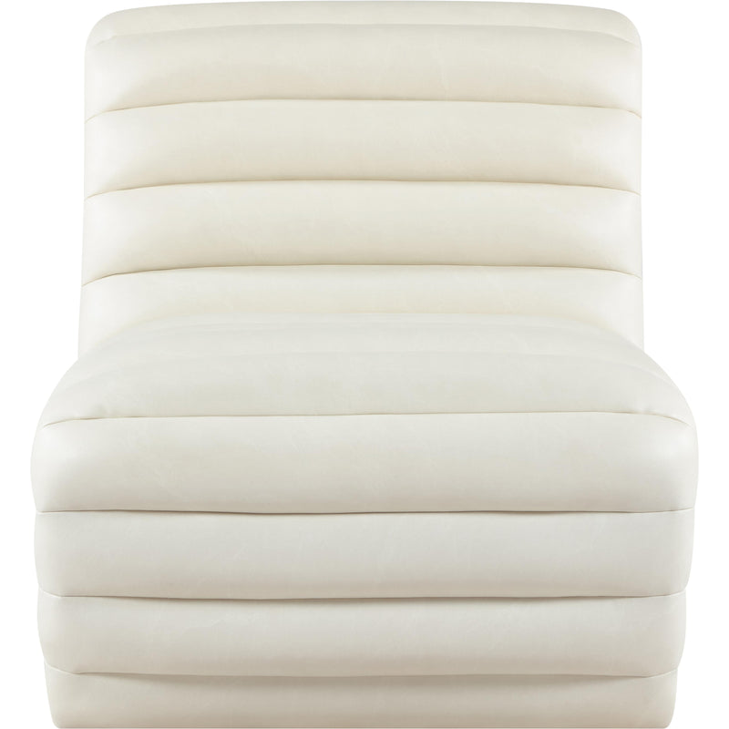 Meridian Vega Cream Vegan Leather Accent Chair IMAGE 3