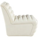 Meridian Vega Cream Vegan Leather Accent Chair IMAGE 4