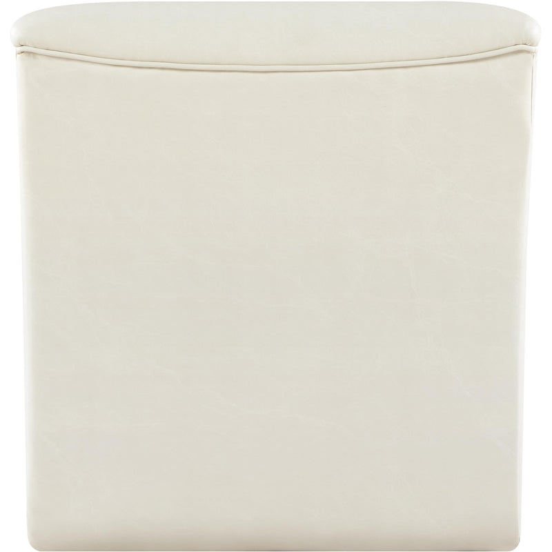 Meridian Vega Cream Vegan Leather Accent Chair IMAGE 5