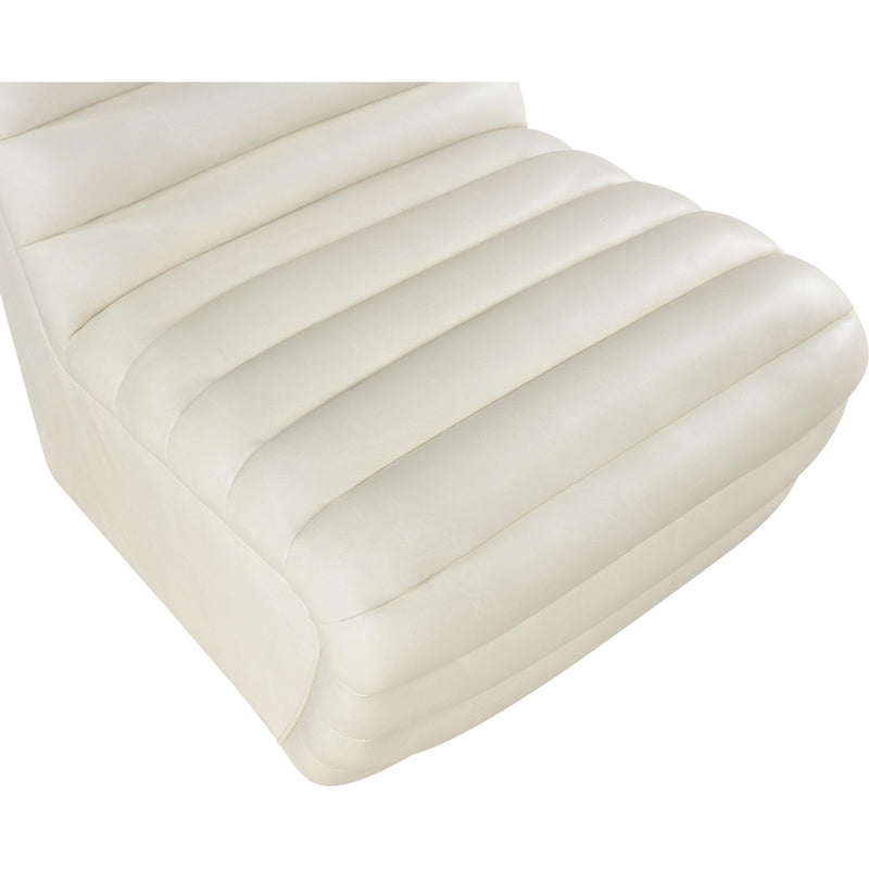 Meridian Vega Cream Vegan Leather Accent Chair IMAGE 6