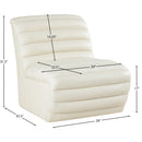 Meridian Vega Cream Vegan Leather Accent Chair IMAGE 8