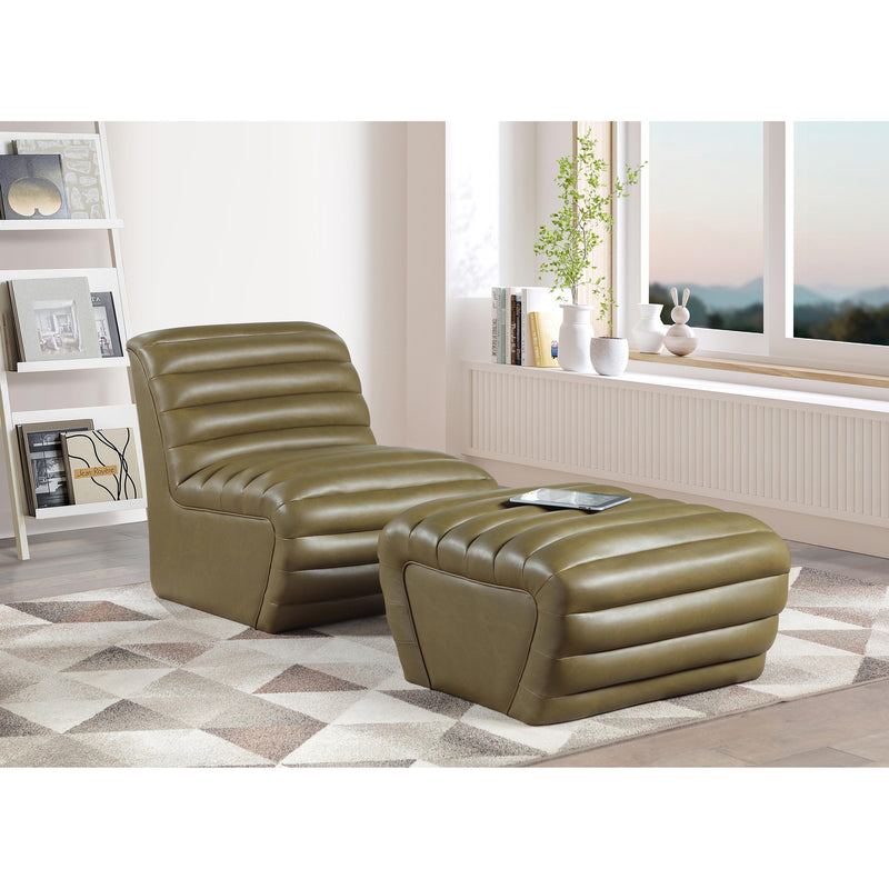 Meridian Vega Olive Vegan Leather Accent Chair IMAGE 10