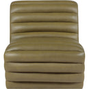 Meridian Vega Olive Vegan Leather Accent Chair IMAGE 3