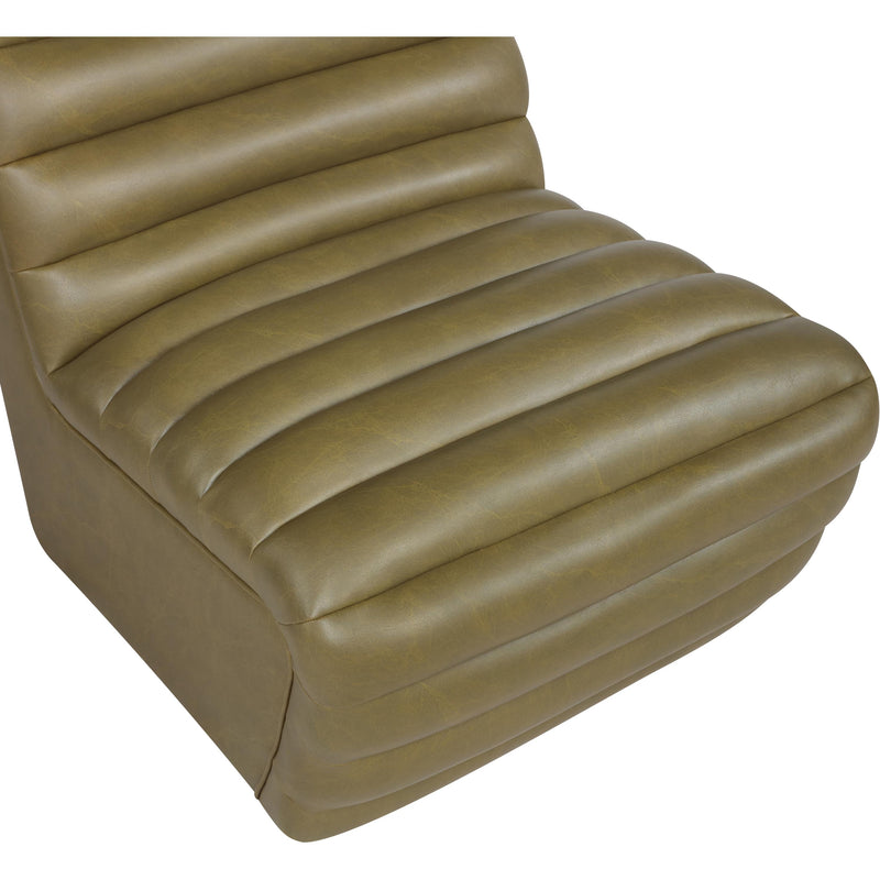 Meridian Vega Olive Vegan Leather Accent Chair IMAGE 6
