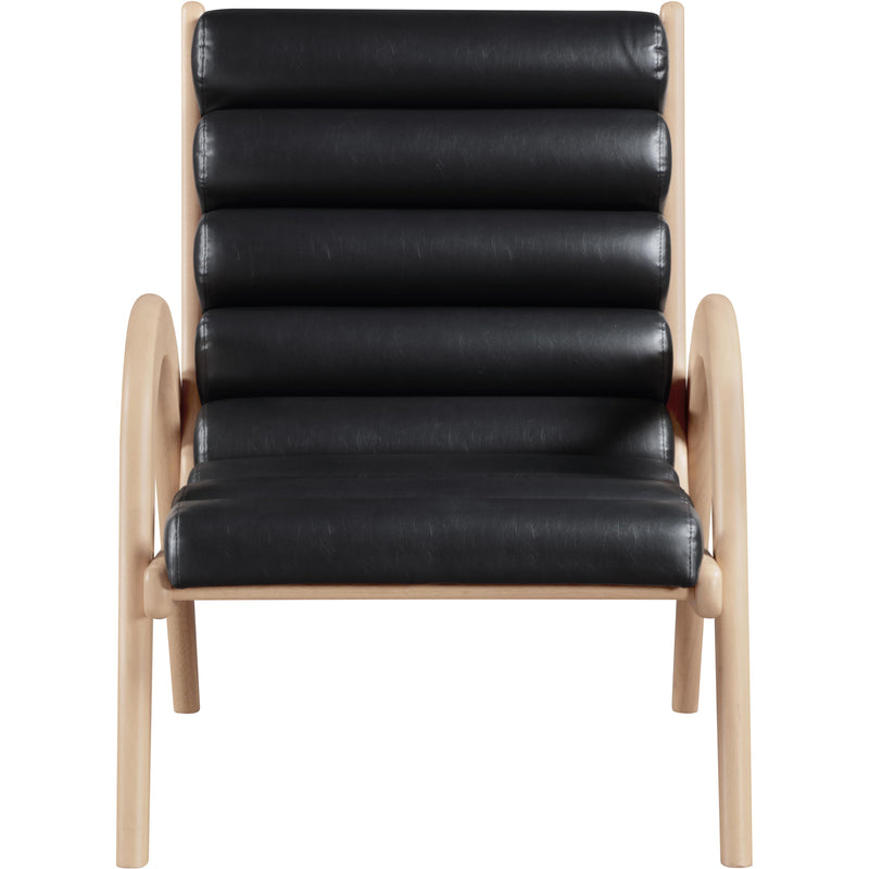 Meridian Randal Black Vegan Leather Accent Chair IMAGE 3