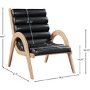 Meridian Randal Black Vegan Leather Accent Chair IMAGE 8