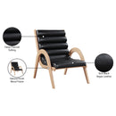 Meridian Randal Black Vegan Leather Accent Chair IMAGE 9