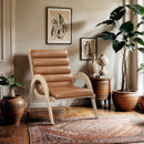 Meridian Randal Cognac Vegan Leather Accent Chair IMAGE 2