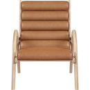 Meridian Randal Cognac Vegan Leather Accent Chair IMAGE 3