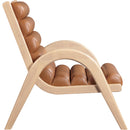 Meridian Randal Cognac Vegan Leather Accent Chair IMAGE 4