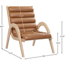 Meridian Randal Cognac Vegan Leather Accent Chair IMAGE 8